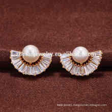 Guangzhou simple gold earring designs for women